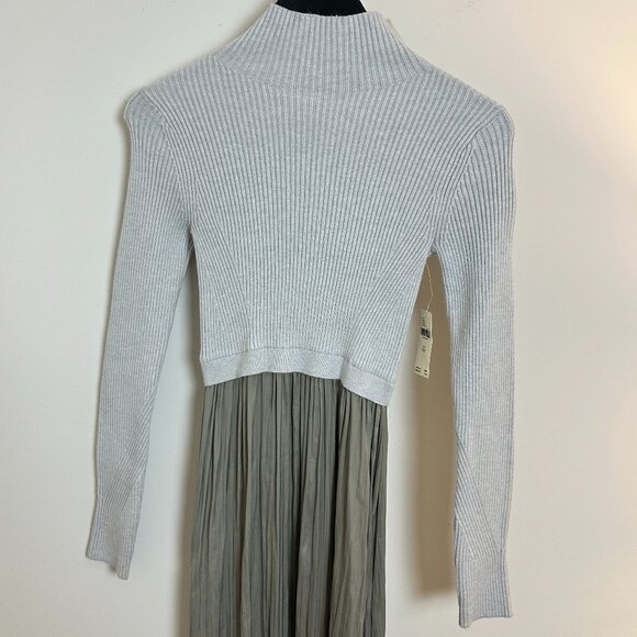ANTHROPOLOGIE The Thea Twofer Sweater Dress in Grey Size XX-Small NWT - Picture 4 of 11